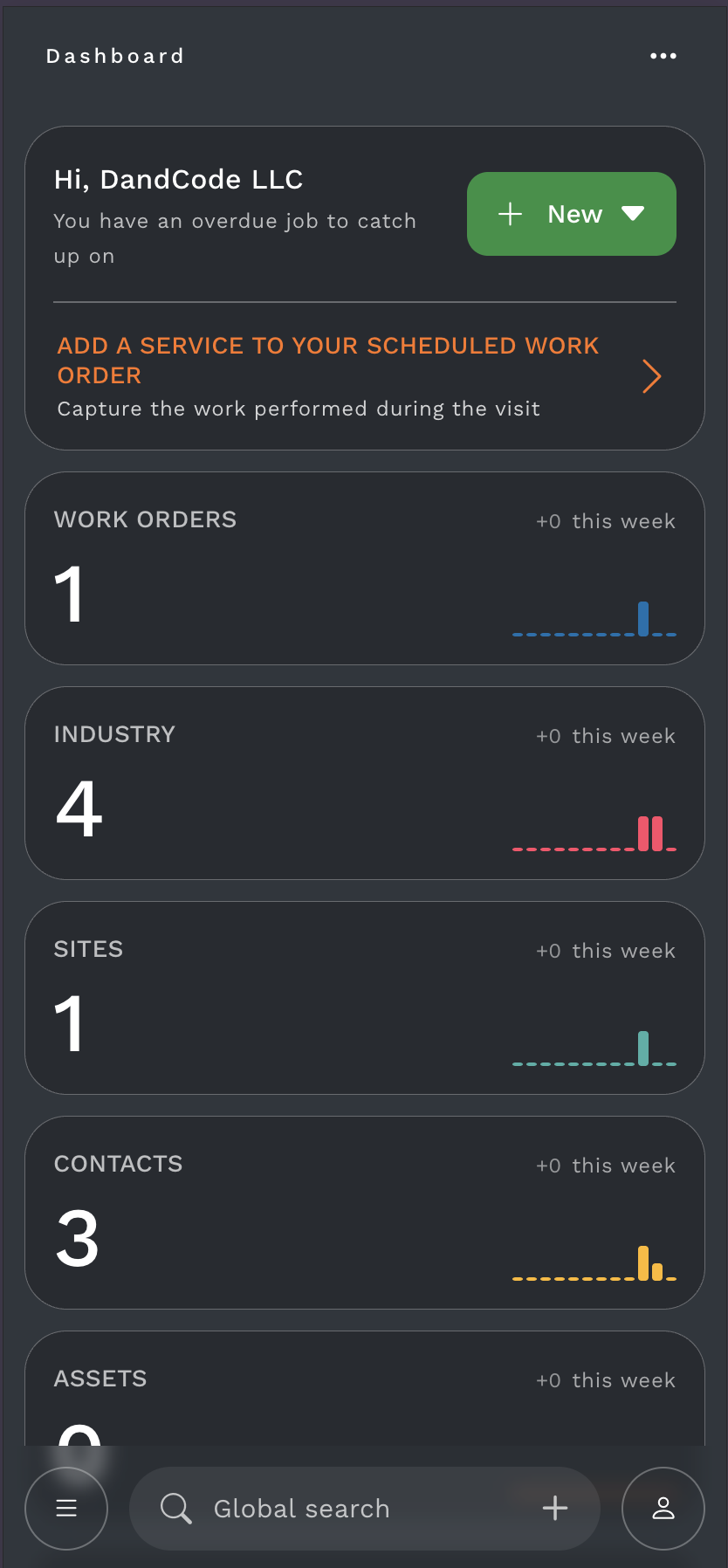 ToolBerry app dashboard on mobile